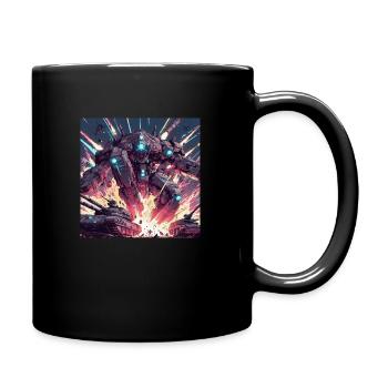 Robo Invasion - Tasse einfarbig - Schwarz - Rechts