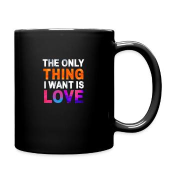 LOVE. One shirt, one word. - Full Colour Mug - black - Right