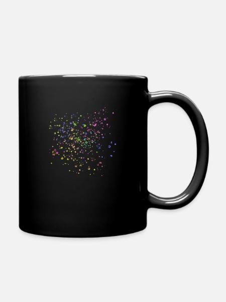 Feux d’artifice éclaboussures colorées - Mug uni - noir