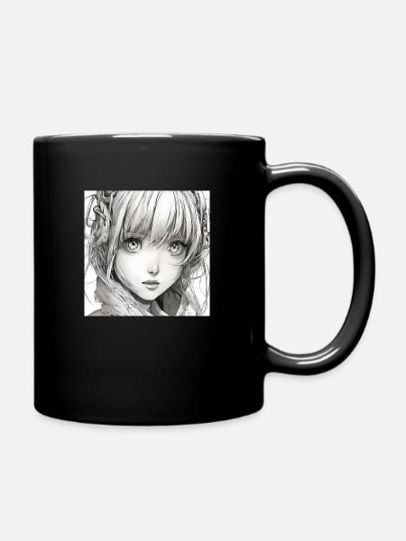 Manga Gir - Tasse einfarbig - Schwarz