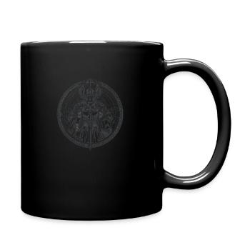 Nordische Walküre, stolze Kriegerin - Tasse einfarbig - Schwarz - Rechts
