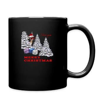Merry Christmas - Full Colour Mug - black - Right