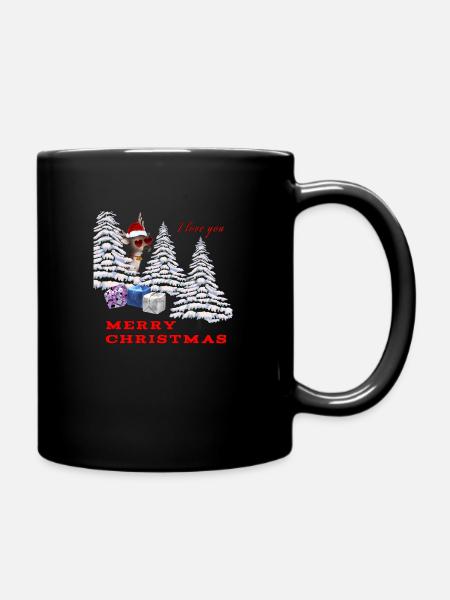 Merry Christmas - Full Colour Mug - black
