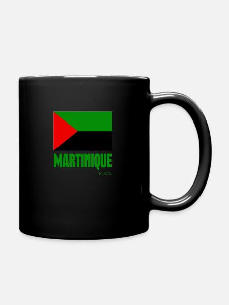 MARTINIQUE FLAG M.972 (Green text) - Mug uni - noir