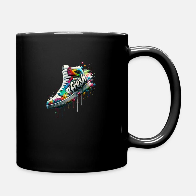 Graffiti Sneaker Splash - Tasse einfarbig - Schwarz