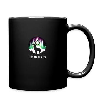 Silhouette de renne nordique - Mug uni - noir - Droite