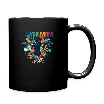 POWER MOM - Tasse einfarbig - Schwarz - Rechts