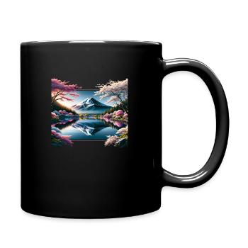 Spiegelung Des Fuji-berges - Tasse einfarbig - Schwarz - Rechts