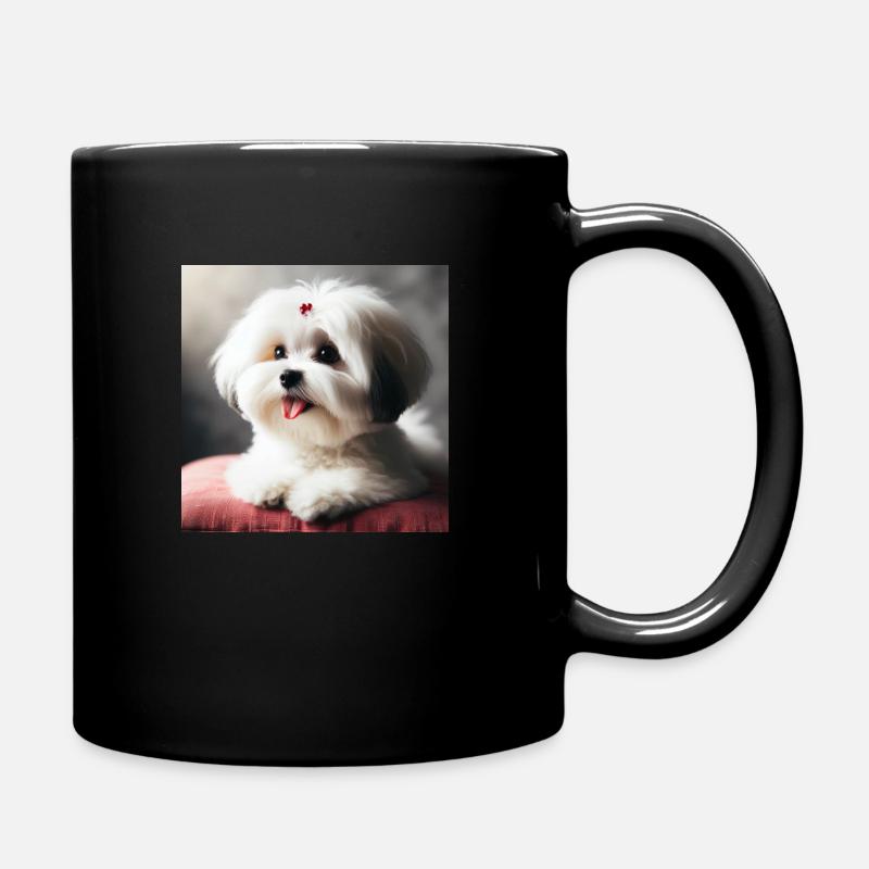 Blond Bolonka Zwetna Welpe - Tasse einfarbig - Schwarz
