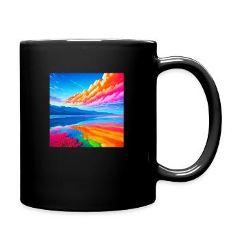 Farben des Lebens - eindrucksvolle Landschaft - Tasse einfarbig - Schwarz - Rechts