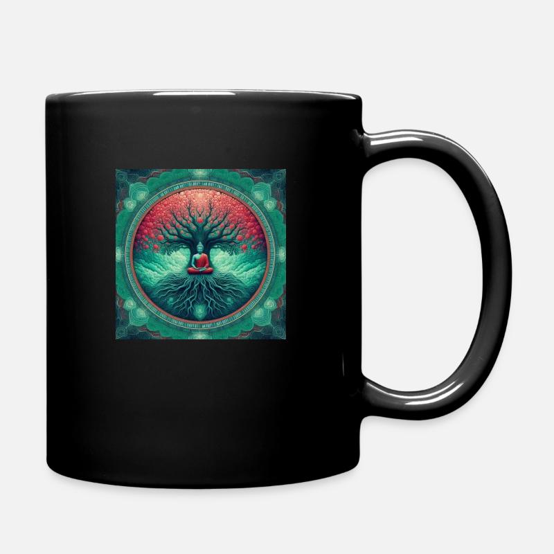 Bouddha sous un séquoia - Mug uni - noir