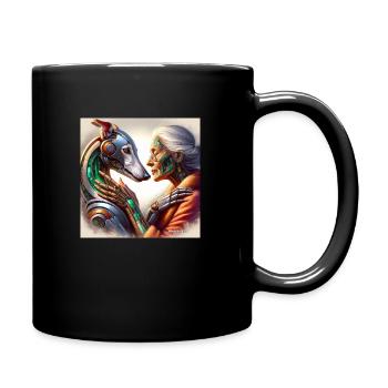 Greyhound Robot Love - Tasse einfarbig - Schwarz - Rechts