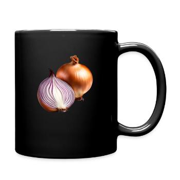 Rote Zwiebel Frische - Tasse einfarbig - Schwarz - Rechts