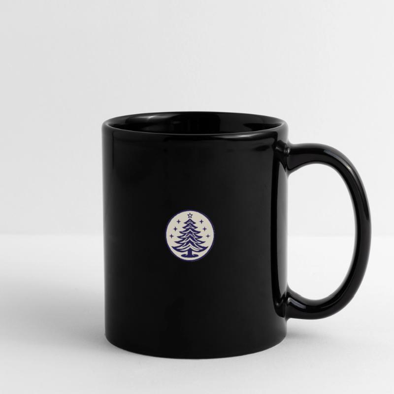 Weihnachtsbaum Emblem Tannenbaum oder Christbaum Tasse einfarbig
