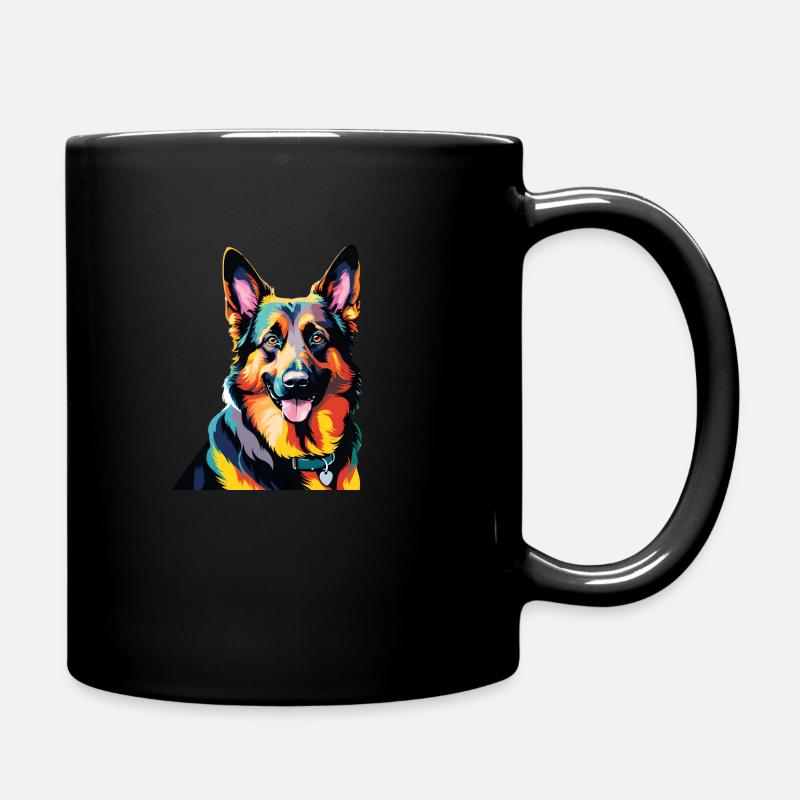 Deutscher Schäferhund - Tasse einfarbig - Schwarz