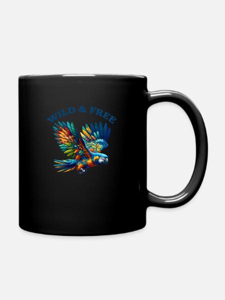 Amazone à front bleu wife free - Mug uni - noir
