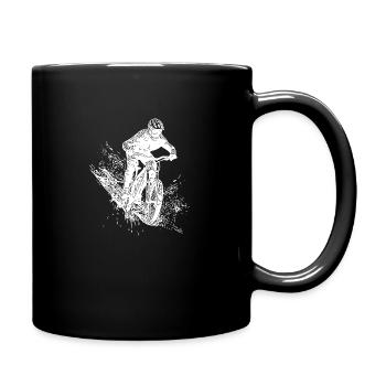 Mud Mountain Biker Outdoor Downhill - Full Colour Mug - black - Right