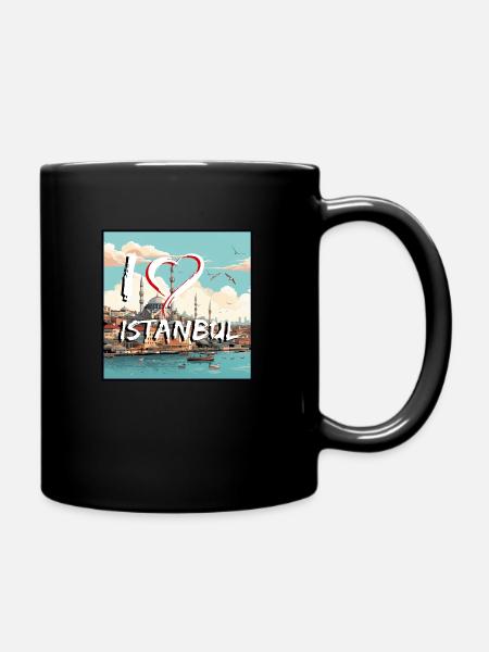 I love Istanbul - Full Colour Mug - black