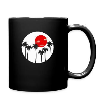 Palmen Sommer Strand Sonne - Tasse einfarbig - Schwarz - Rechts