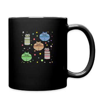 Katzen - Tasse einfarbig - Schwarz - Rechts