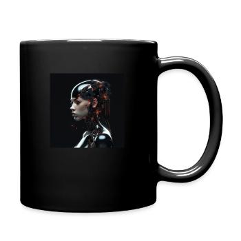 Cyberpunk AI - Tasse einfarbig - Schwarz - Rechts