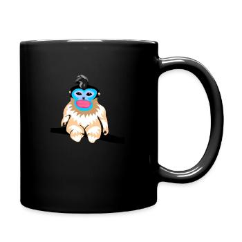 Stumpfnasenaffe - Tasse einfarbig - Schwarz - Rechts