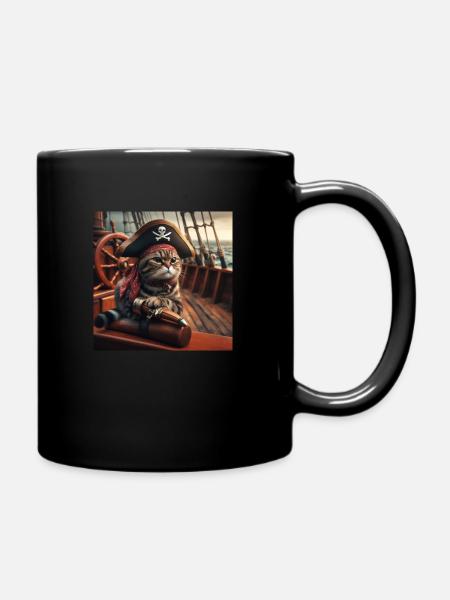 Chat pirate - Mug uni - noir