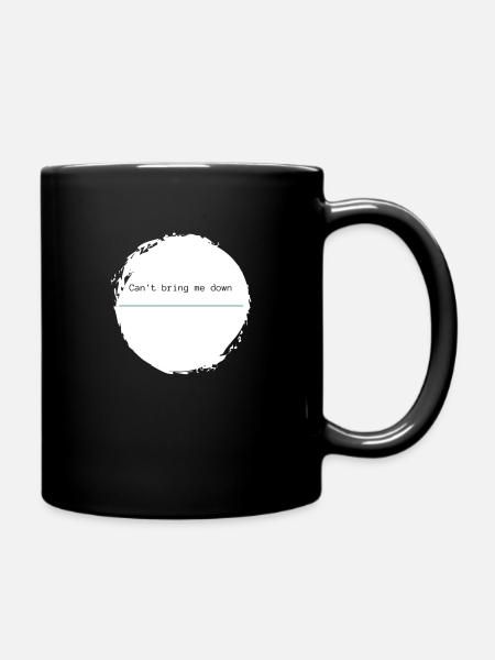 Can't bring me down - green hyphen - Full Colour Mug - black