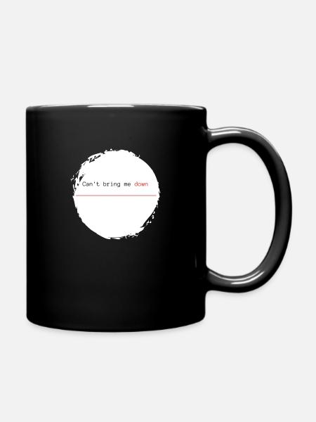 Can't bring me down - red - Full Colour Mug - black
