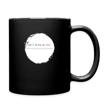 Drôle de dicton - Can’t Bring Me Down Red (Je ne peux pas me faire descendre en rouge) - Mug uni - noir - Droite