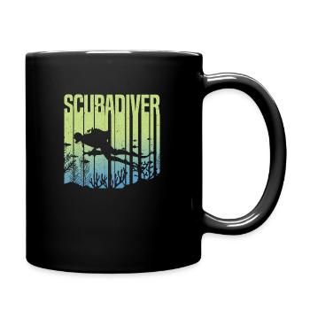 Scuba Diver Underwater Exploration Shark Diving - Tasse einfarbig - Schwarz - Rechts