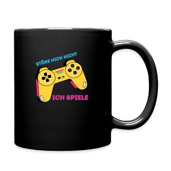 Störe mich nicht - sich spiele - Tasse einfarbig - Schwarz - Rechts