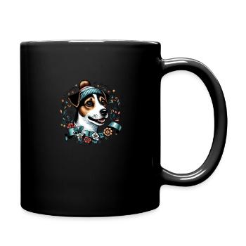 Jack Russel - Tasse einfarbig - Schwarz - Rechts