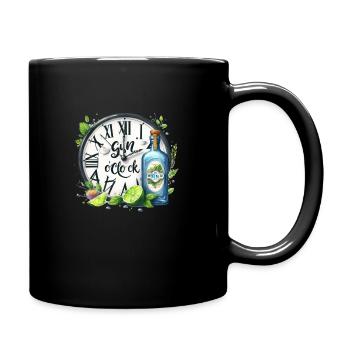 Horloge Gin o - Mug uni - noir - Droite