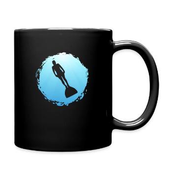 Deep Sea Diving Aquatic Sports Apnea Diver - Full Colour Mug - black - Right
