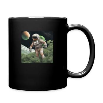 Astronaut - Tasse einfarbig - Schwarz - Rechts