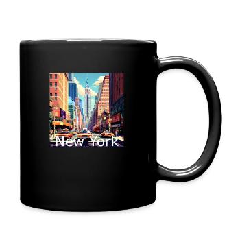 New York - Tasse einfarbig - Schwarz - Rechts