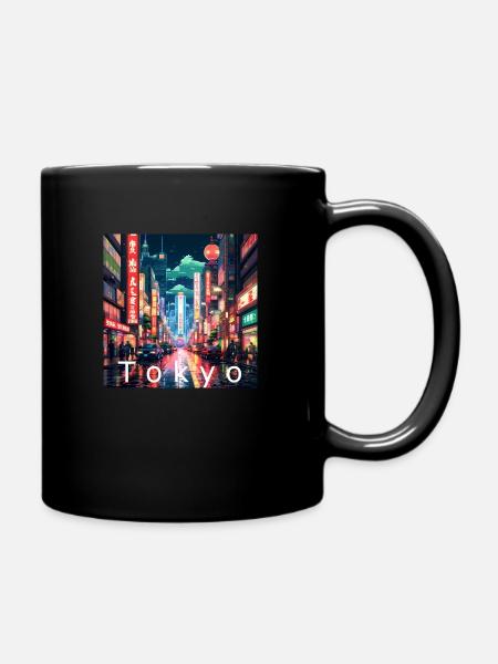 Tokyo en Pixel 32 bits - Mug uni - noir