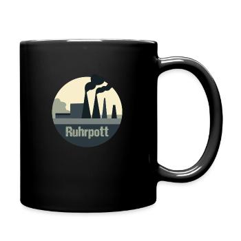 Ruhrpott, Industrielandschaft - Tasse einfarbig - Schwarz - Rechts