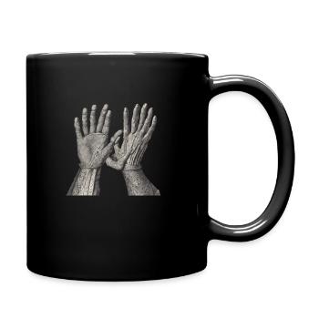 deux mains au ciel - Mug uni - noir - Droite