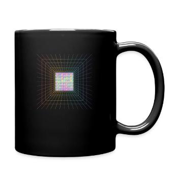 90er Design - Tasse einfarbig - Schwarz - Rechts