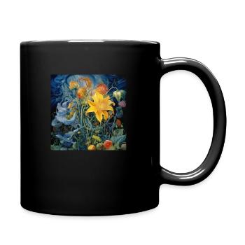 Flowers 3 - Full Colour Mug - black - Right
