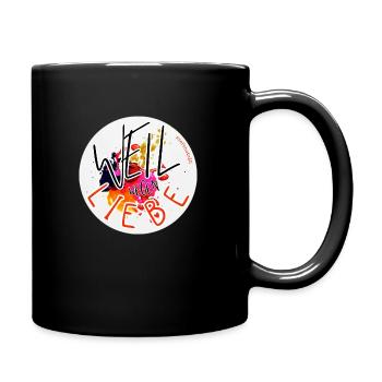 weil wegen LIEBE - Tasse einfarbig - Schwarz - Rechts