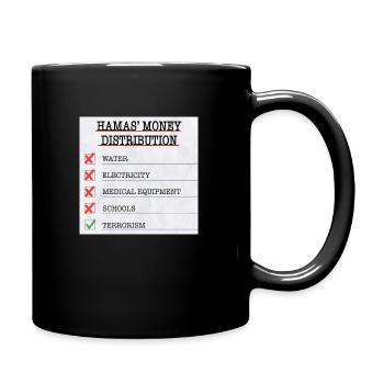 Stand With Israel - Tasse einfarbig - Schwarz - Rechts