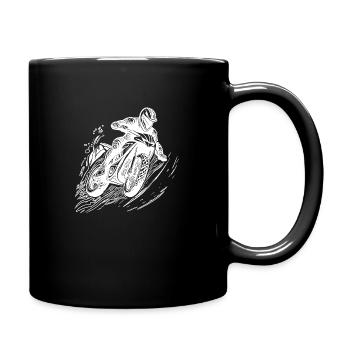 Motorcycle Off-Road Off-Road Driver Racing - Full Colour Mug - black - Right