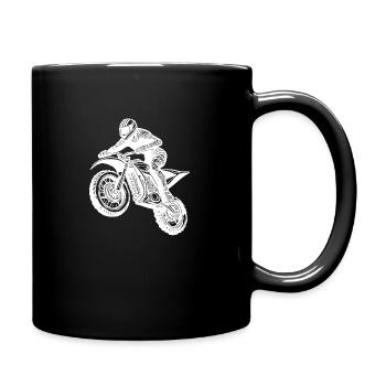Motorcycle Racing Offroad Dirt Road Jump Machine - Full Colour Mug - black - Right