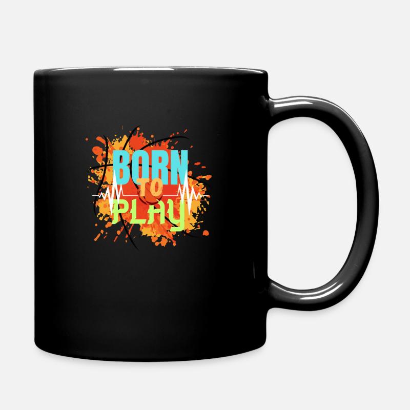 Geboren, um zu spielen - Tasse einfarbig - Schwarz