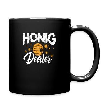 Honig Dealer Bienenhalter Honigbiene Imker - Tasse einfarbig - Schwarz - Rechts