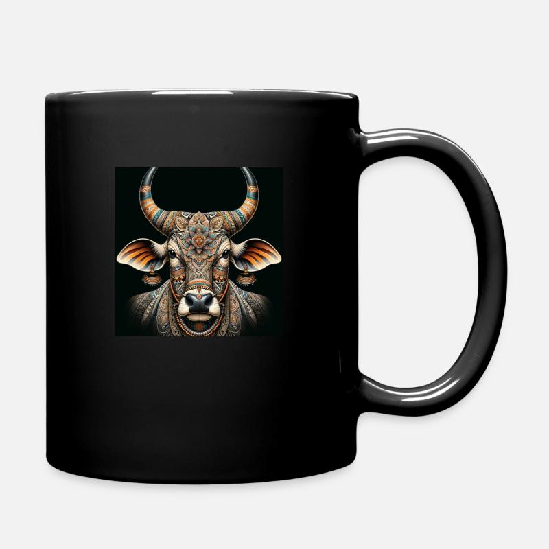 Vache à l’indienne - Mug uni - noir