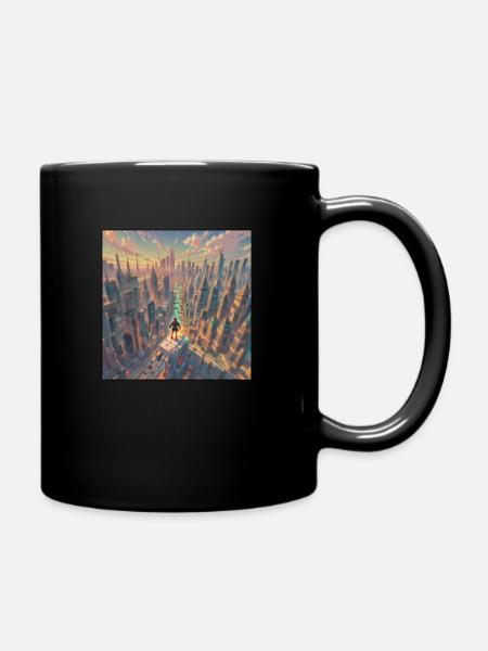 Cityscape Dreamer - Tasse einfarbig - Schwarz